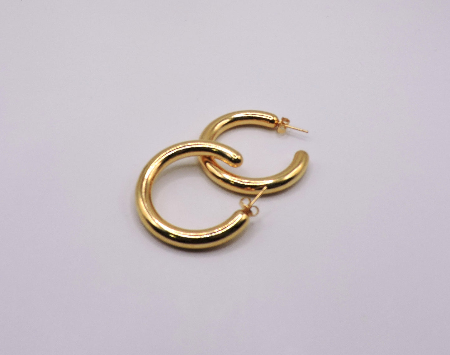 Gold-filled Hollow Hoop Earring