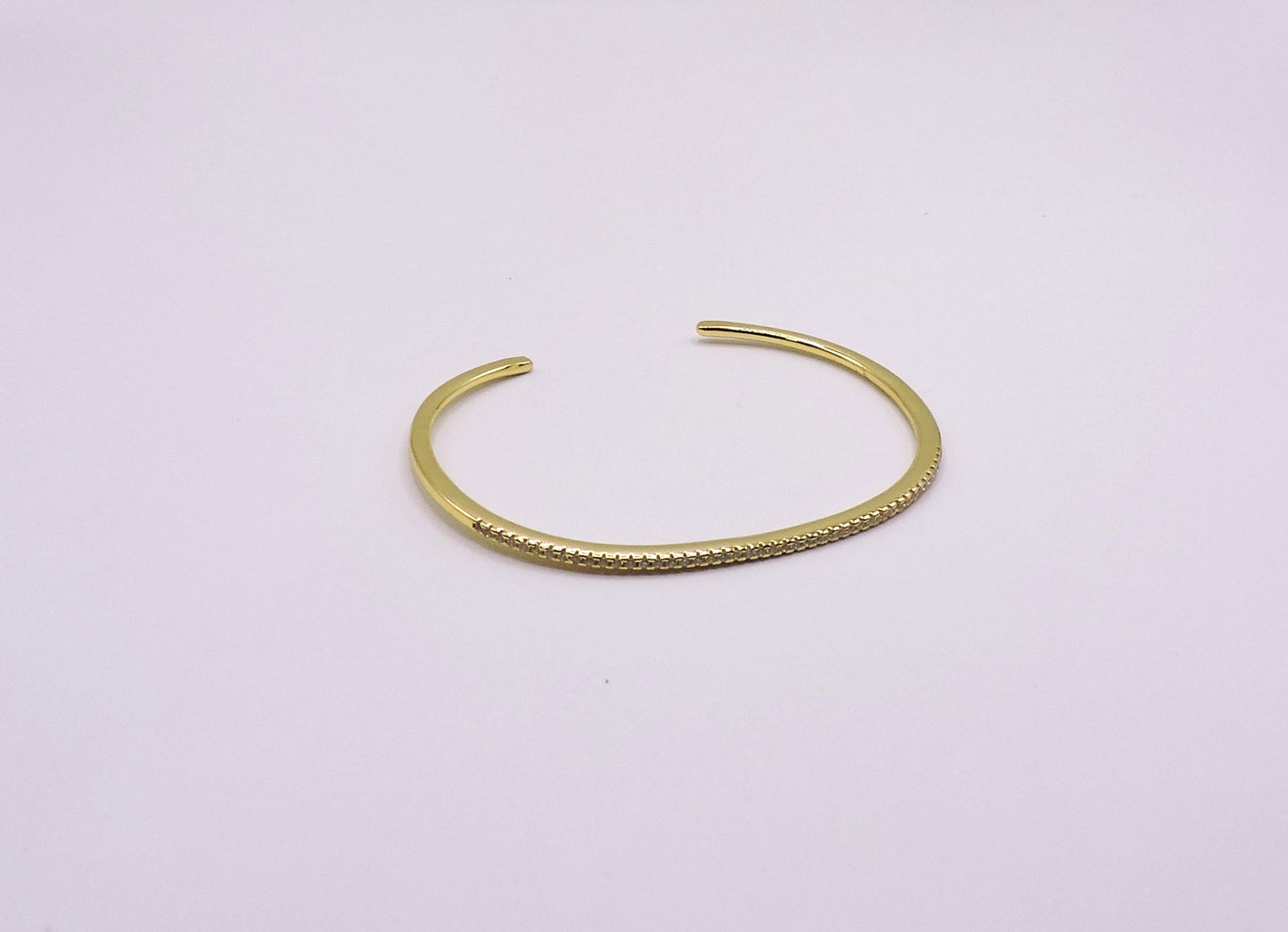 Open micropave bracelet in Goldfilled
