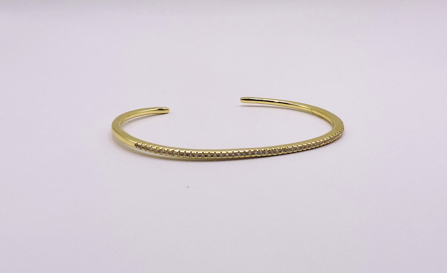 Open micropave bracelet in Goldfilled