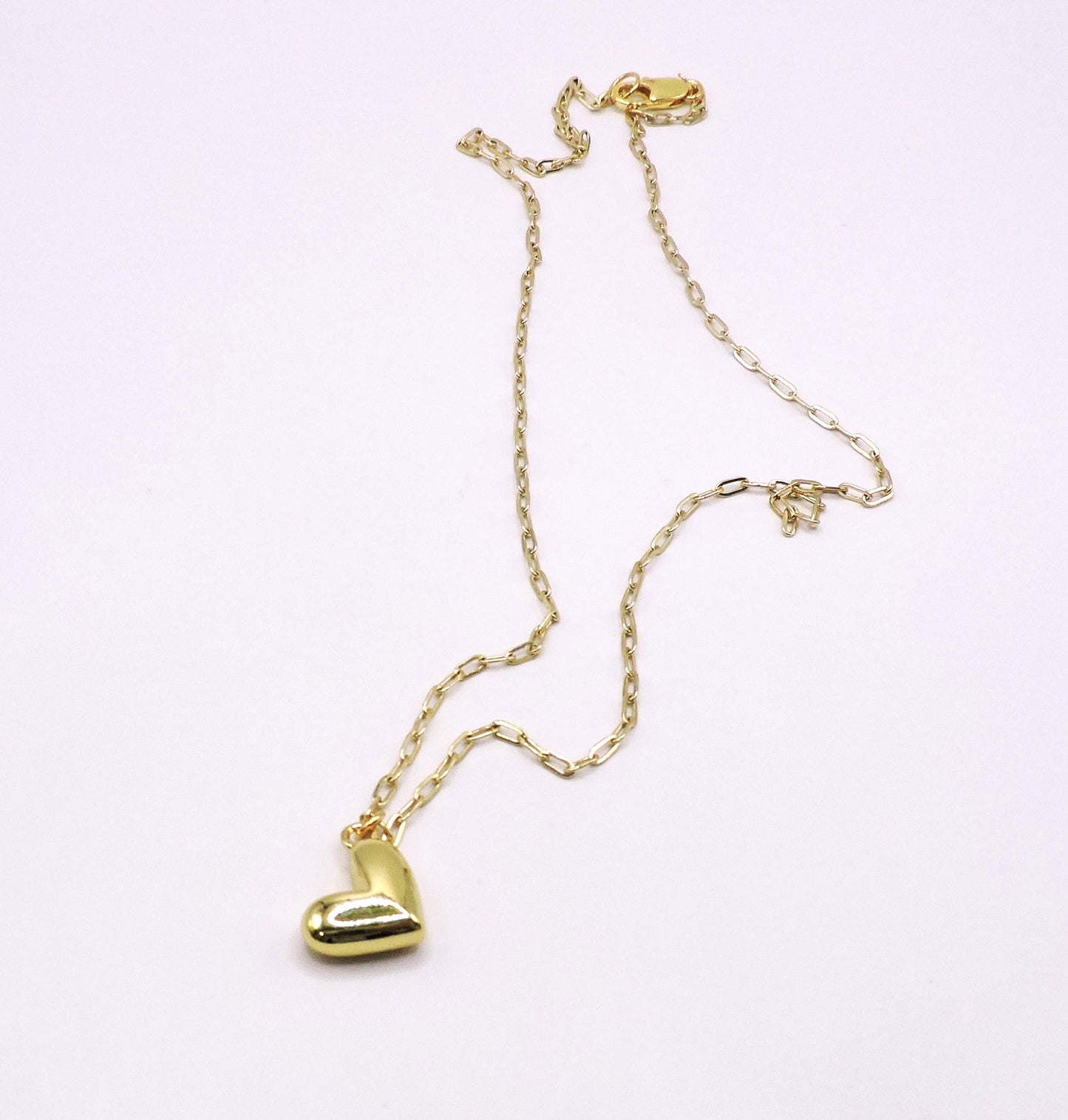 Gold Filled Balloon Heart Necklace.