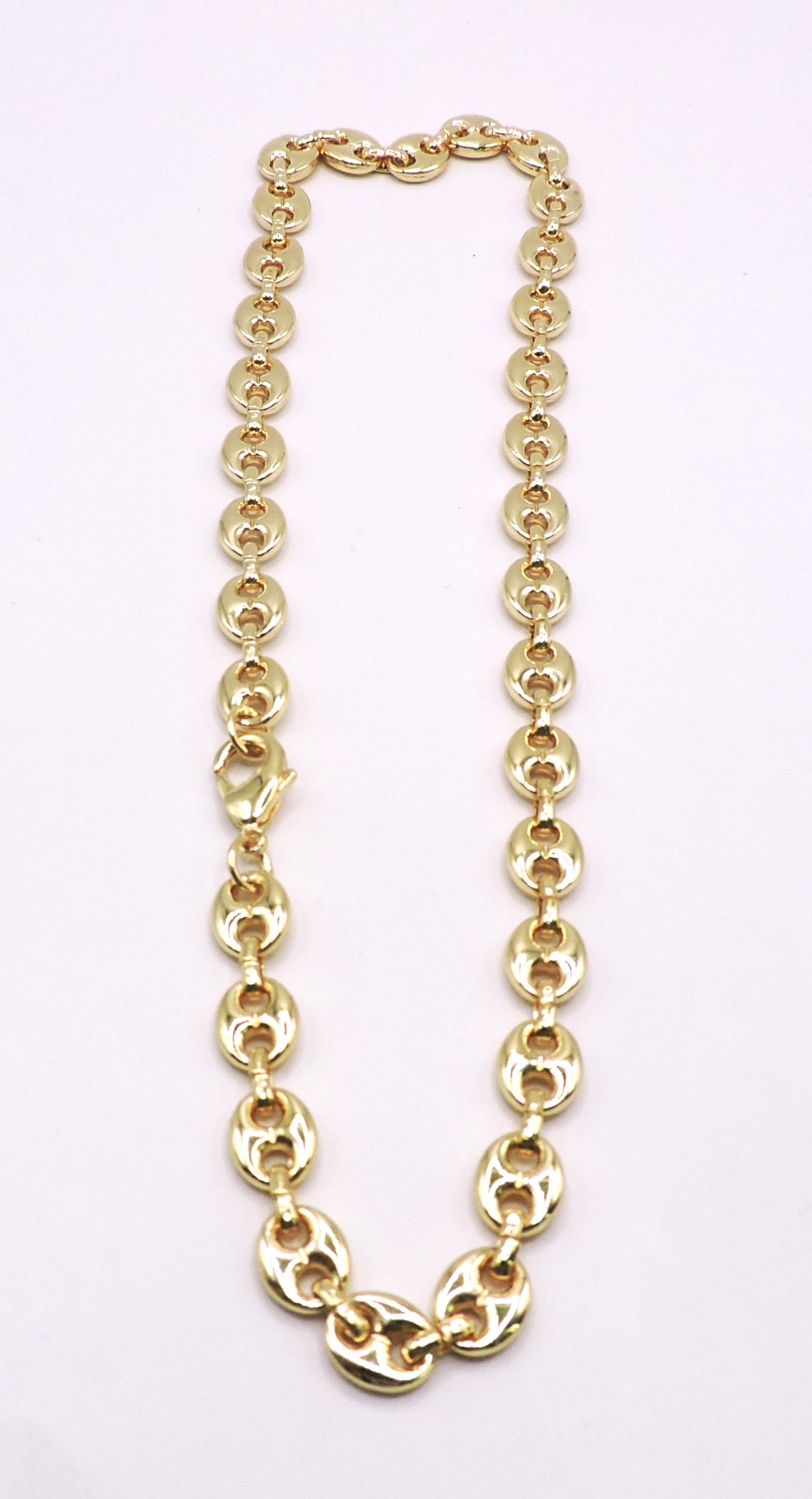 Coffee Bean Chain Necklace Gold filled