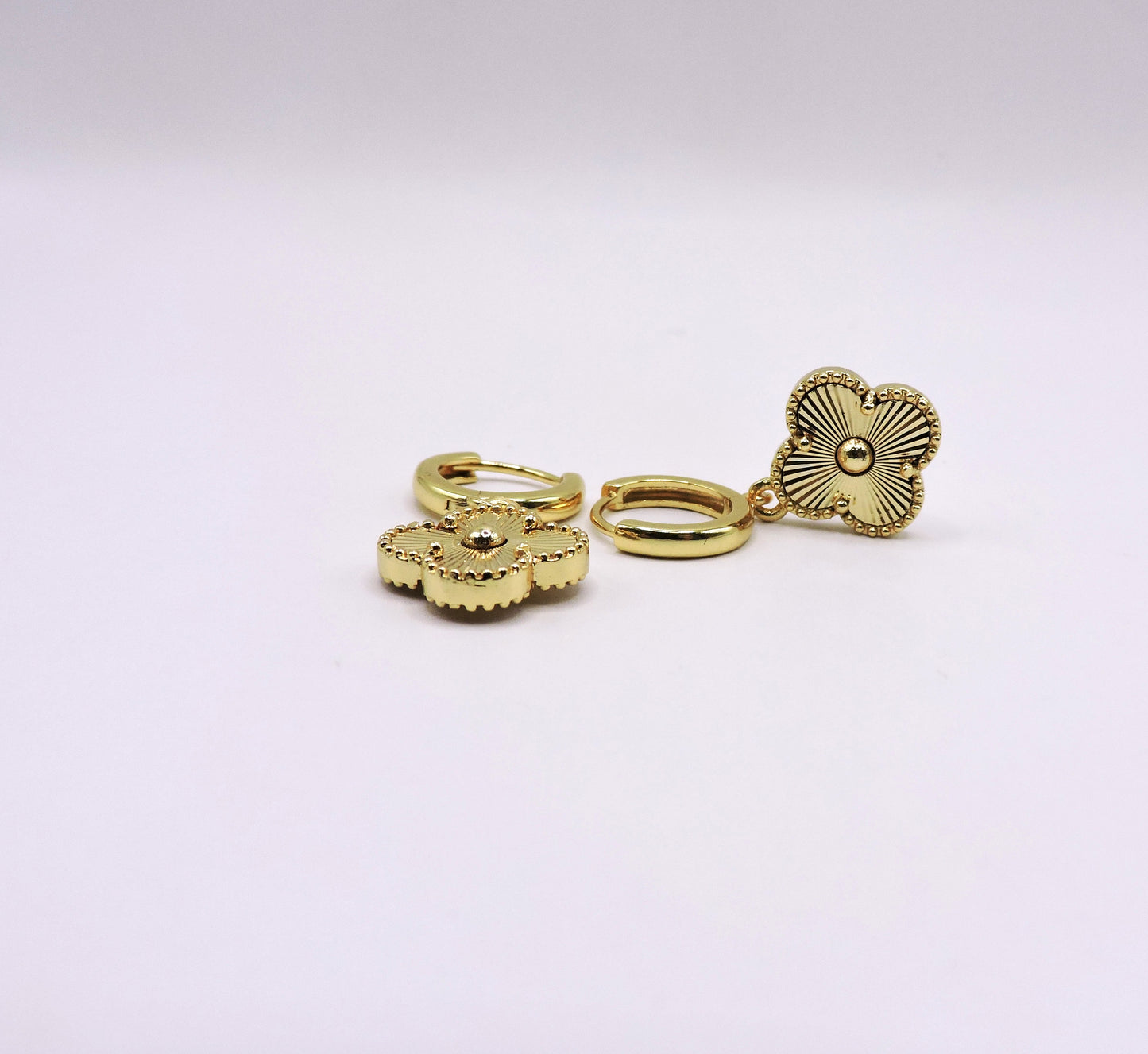 Gold Filled Dangling Clover Earring