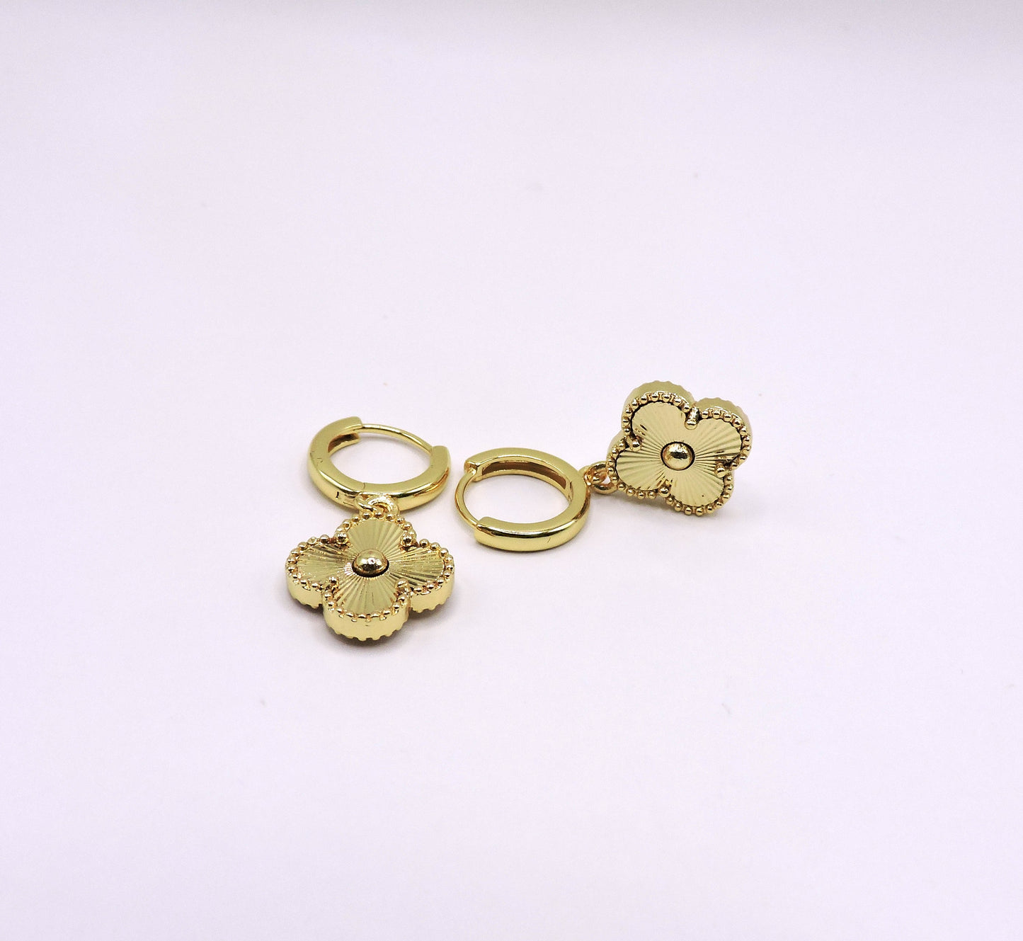 Gold Filled Dangling Clover Earring