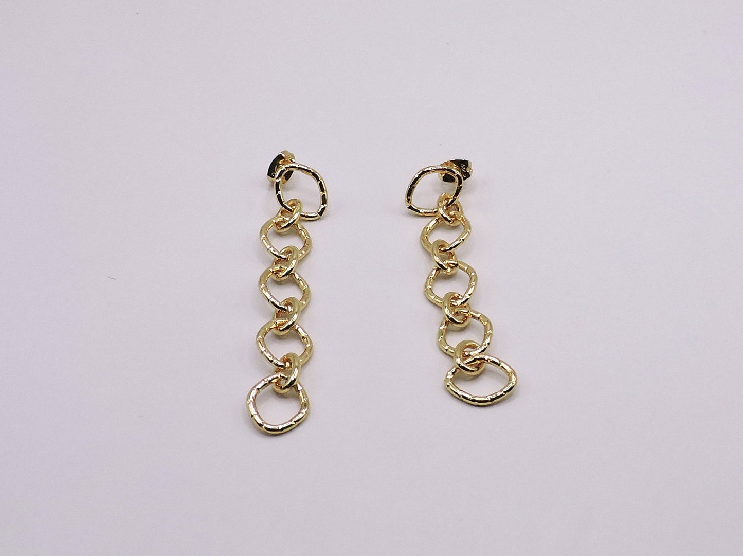 Long gold-filled hoop earring