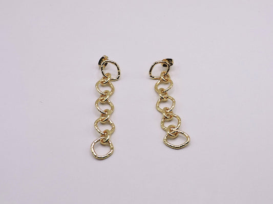 Long gold-filled hoop earring