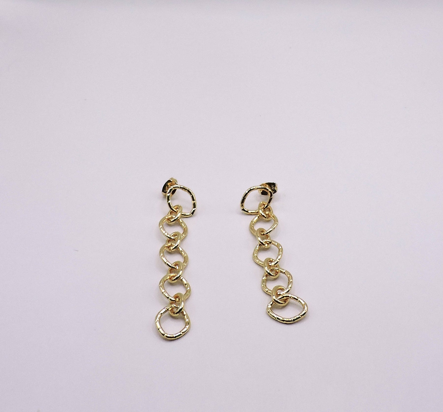 Long gold-filled hoop earring