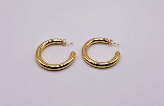 Gold-filled Hollow Hoop Earring
