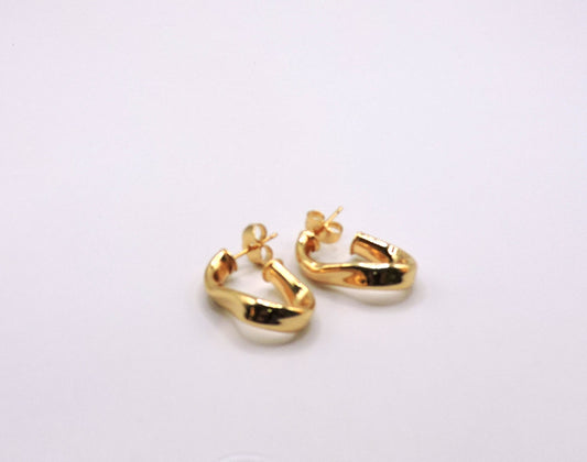 Irregular Oblong Earring in Goldfilled