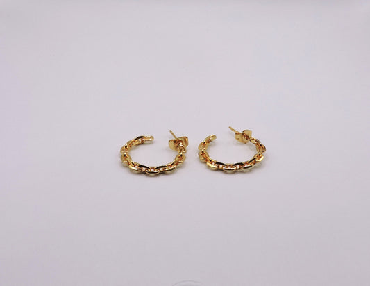 Gold-filled Chain-style Hoop Earring