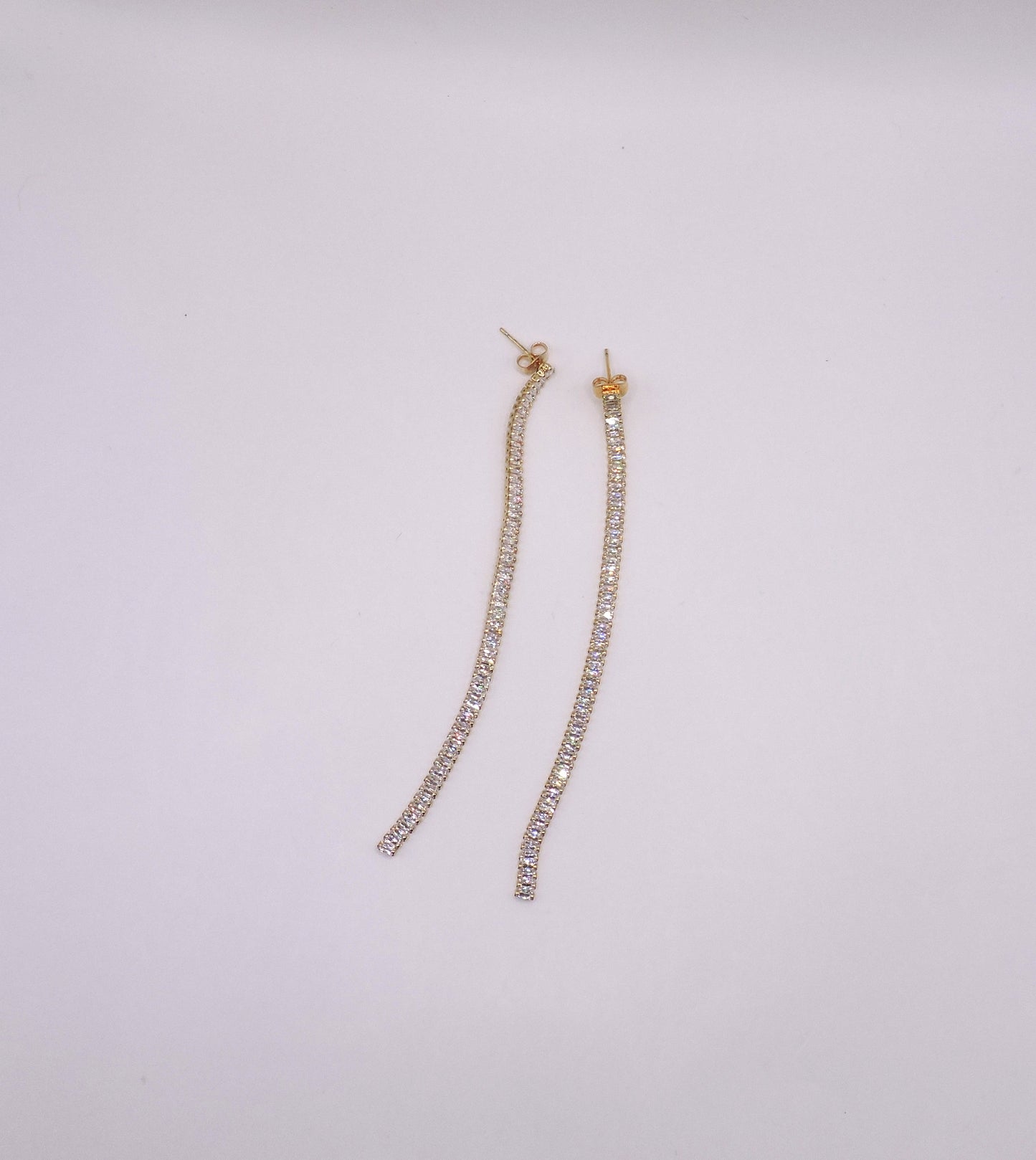 Long Rhinestone Hoops