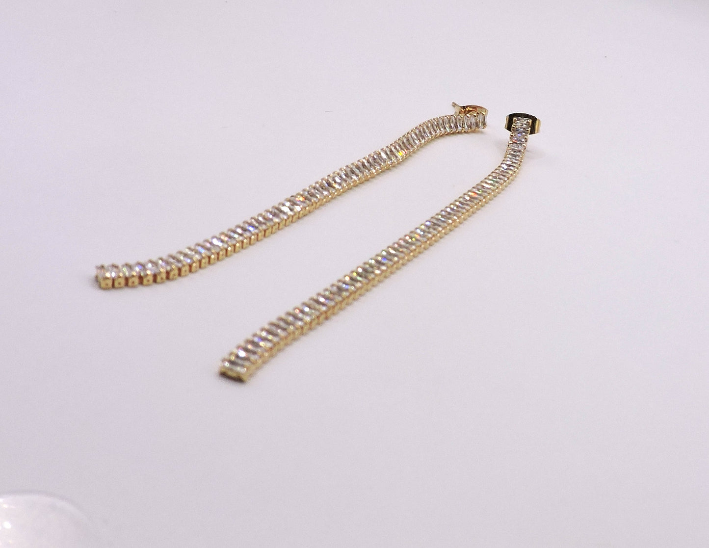 Long Rhinestone Hoops