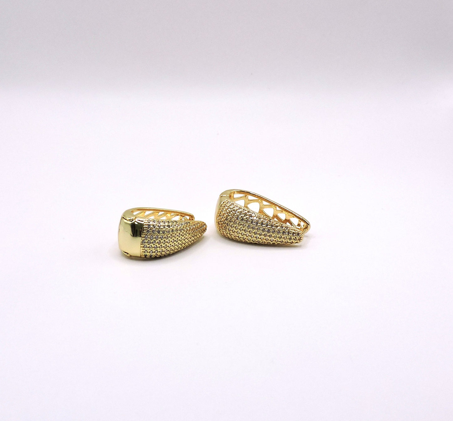 Micropave Teardrop Earring in Goldfilled