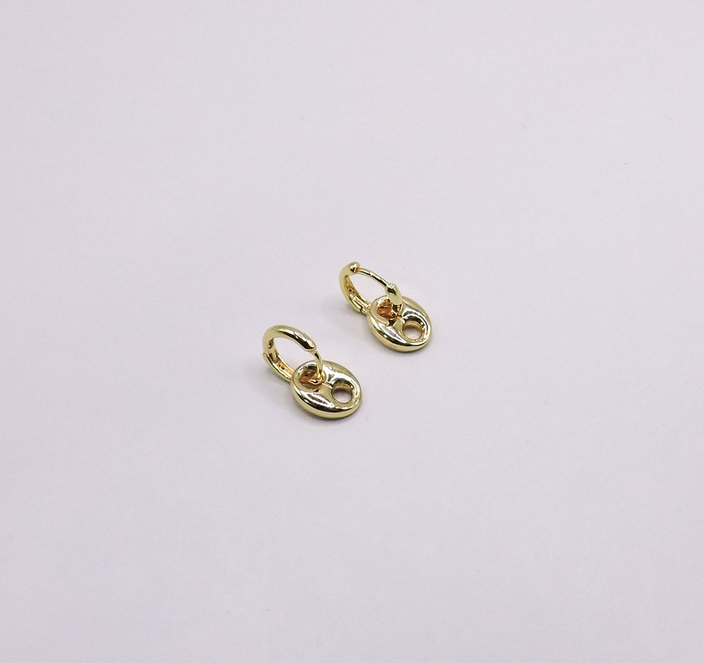 Small coffee bean earring