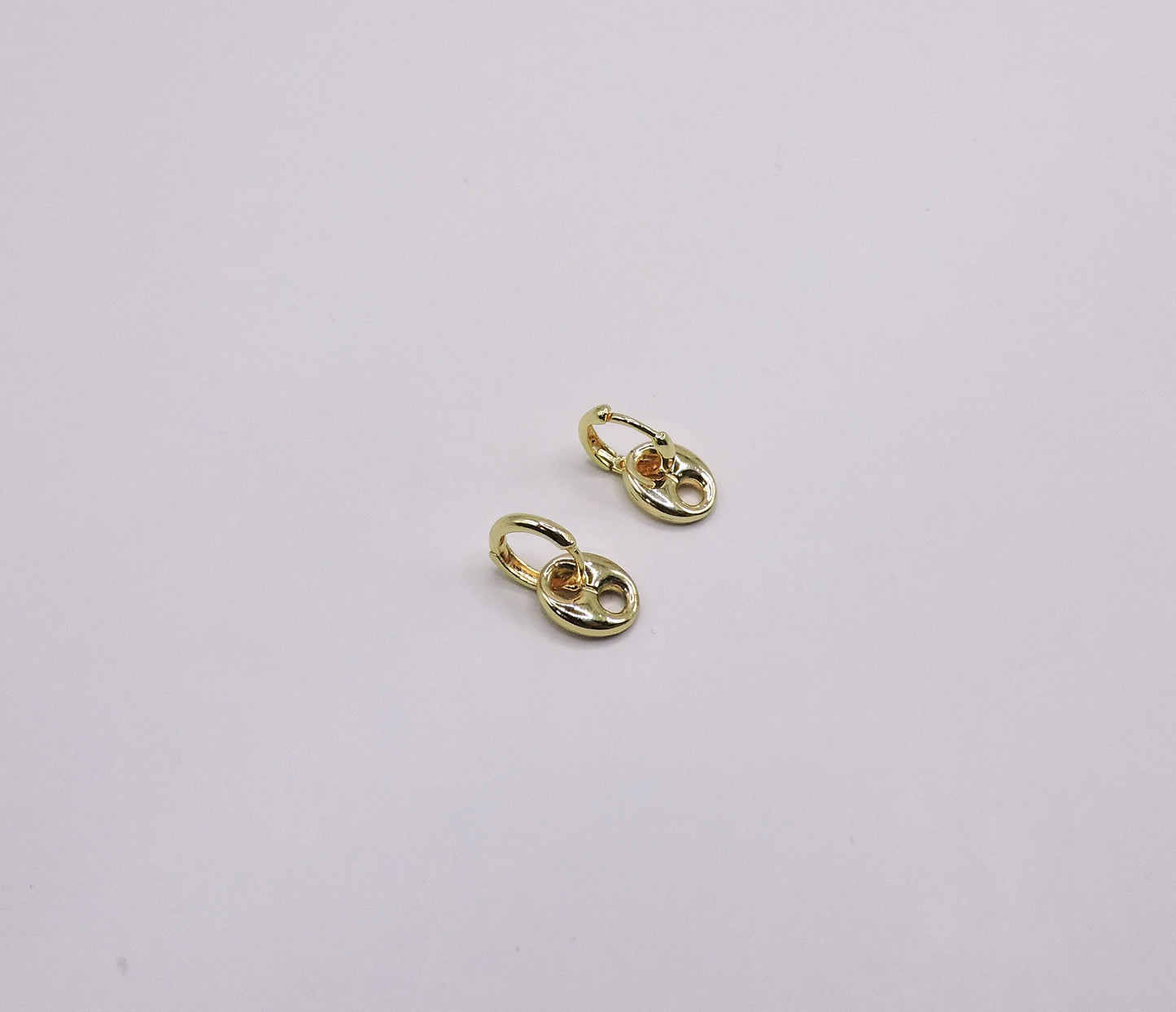 Small coffee bean earring