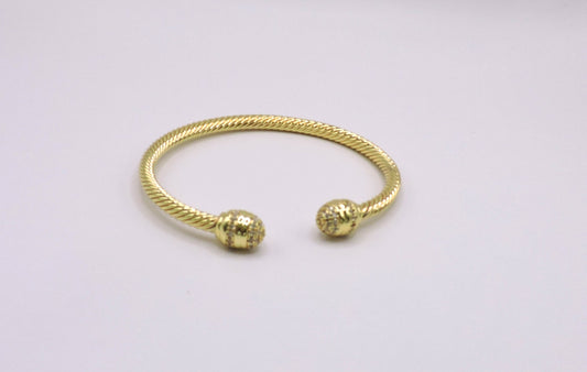 Bangle Bracelet Gold-filled Micropave.