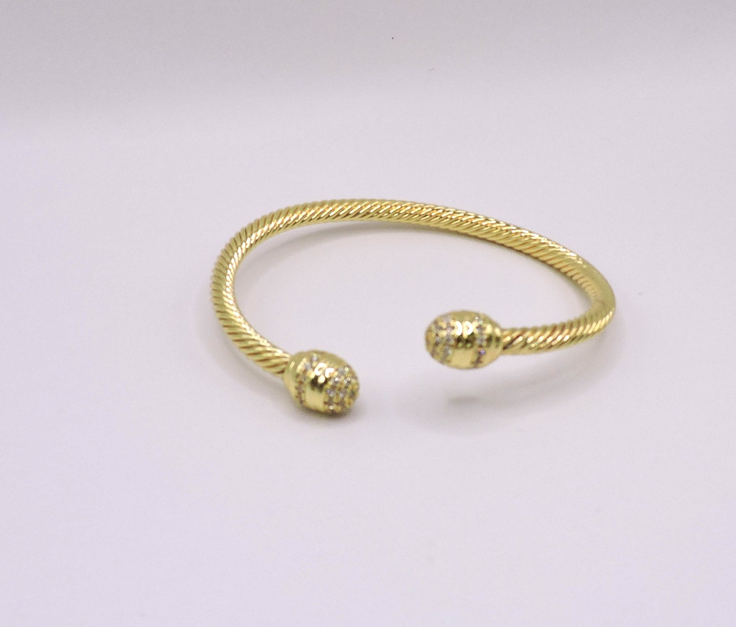 Bangle Bracelet Gold-filled Micropave.
