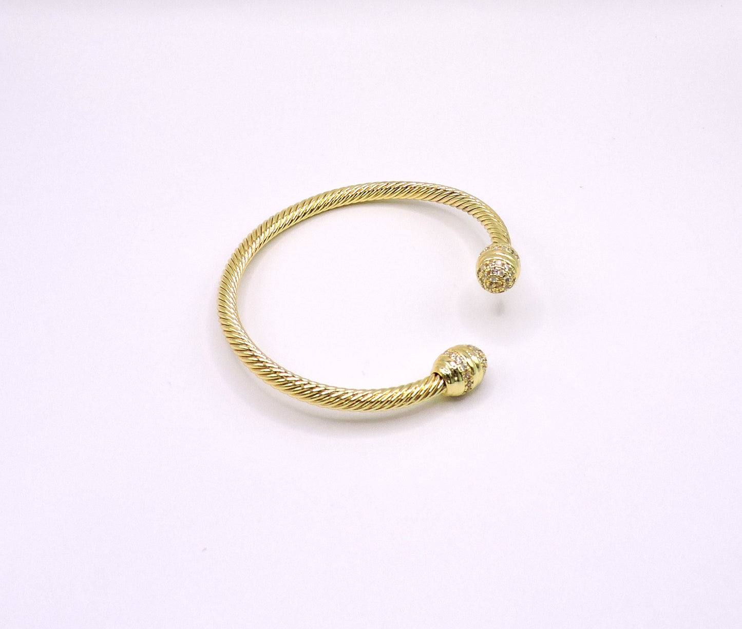 Bangle Bracelet Gold-filled Micropave.