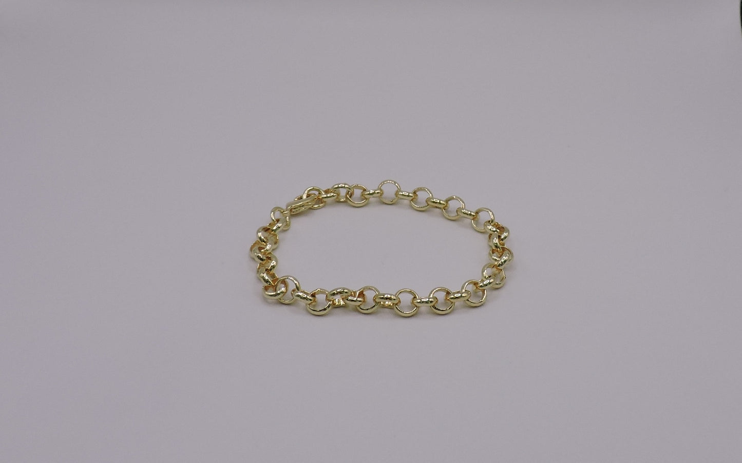 Gold-filled ring link bracelet