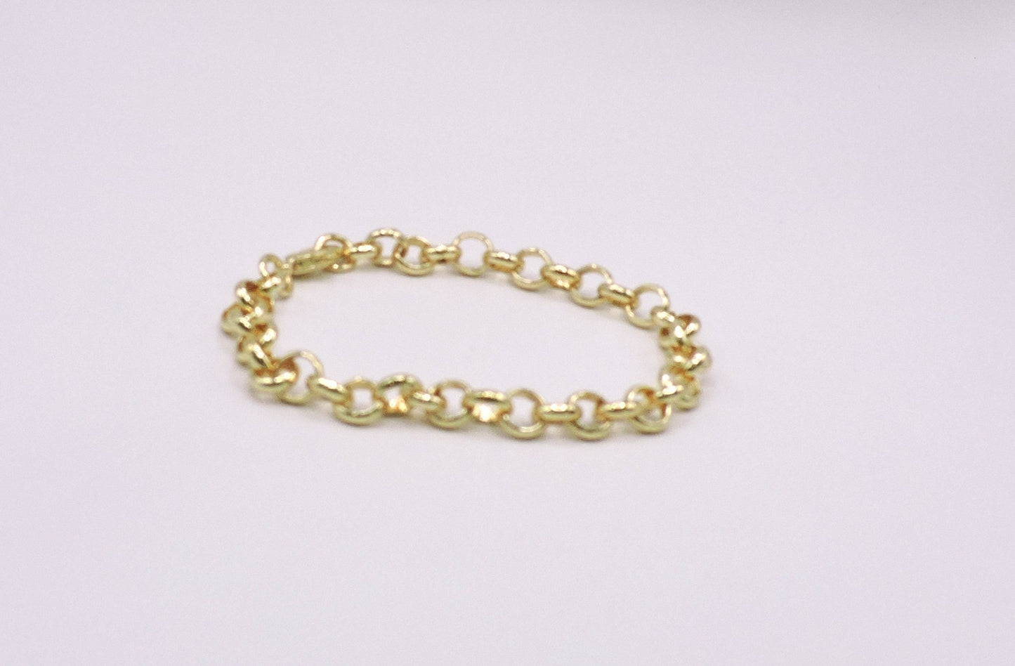 Gold-filled ring chain bracelet