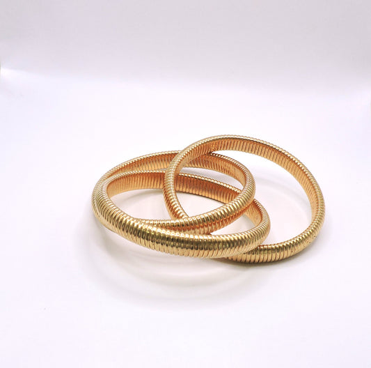 Triple Elastic Bracelet Gold Filled