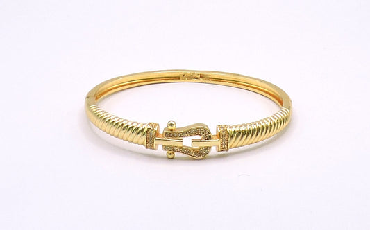 Horseshoe Bracelet Gold-Filled & Micropave