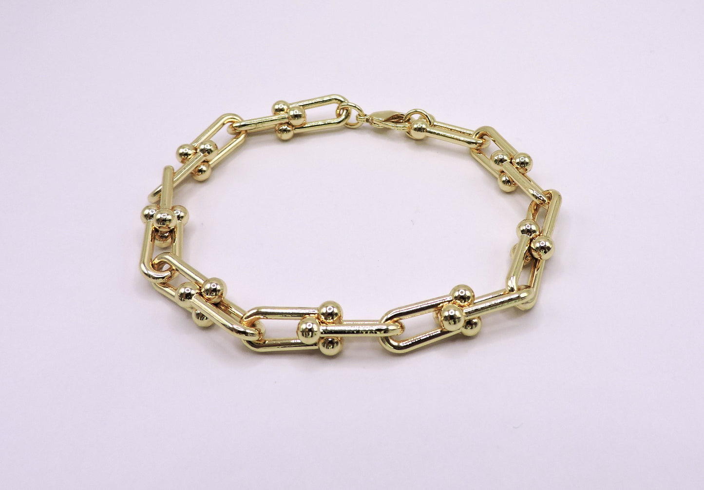 U-shaped link chain bracelet In Gold Filled
