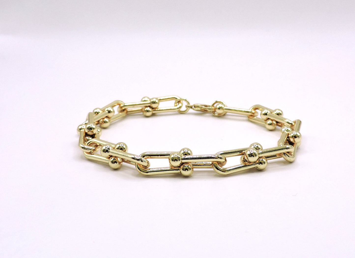 U-shaped link chain bracelet In Gold Filled