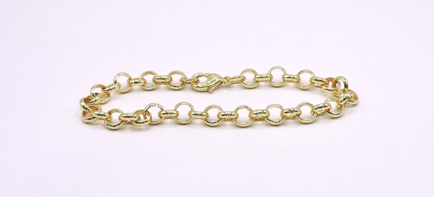 Gold-filled ring link bracelet