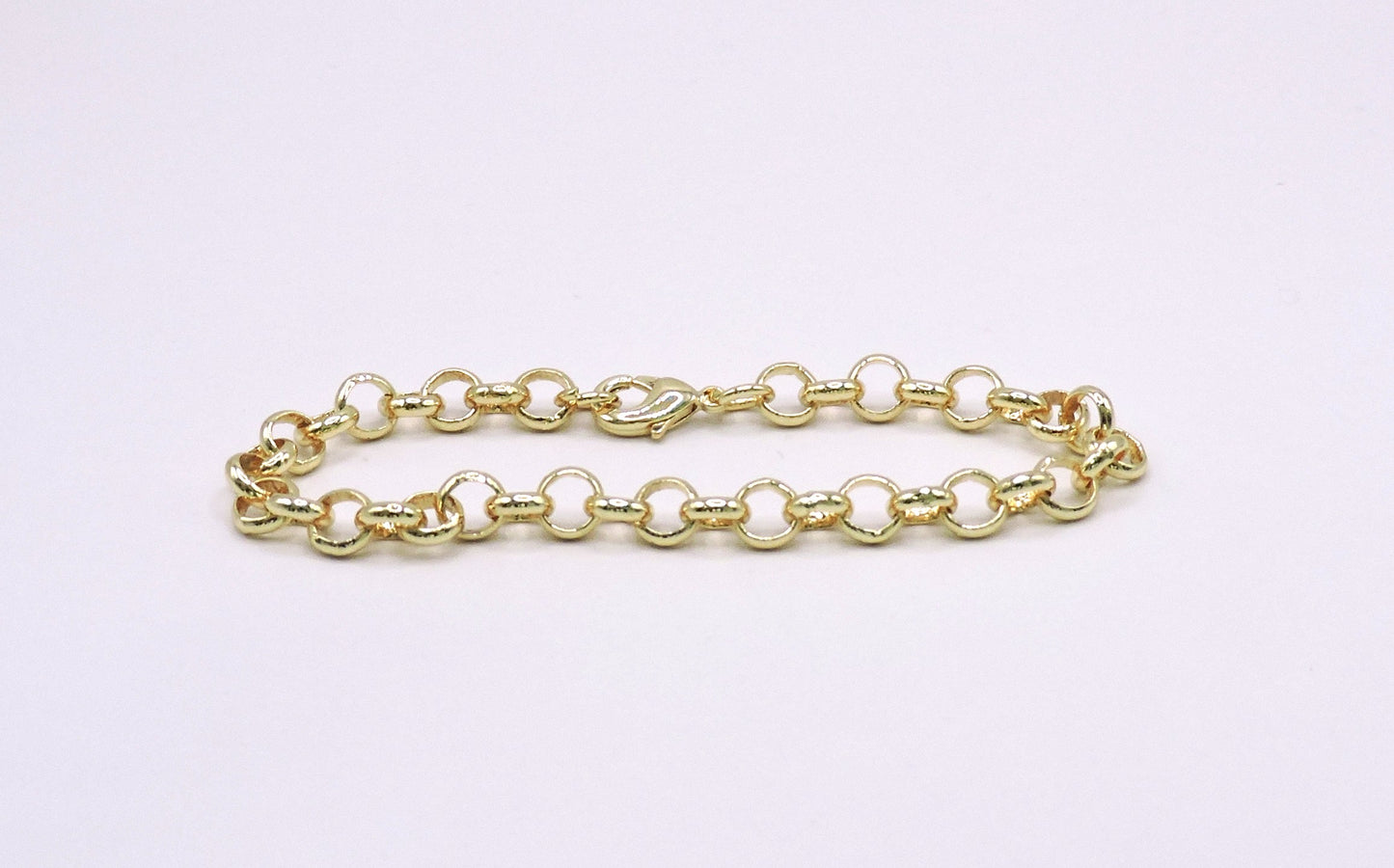 Gold-filled ring link bracelet