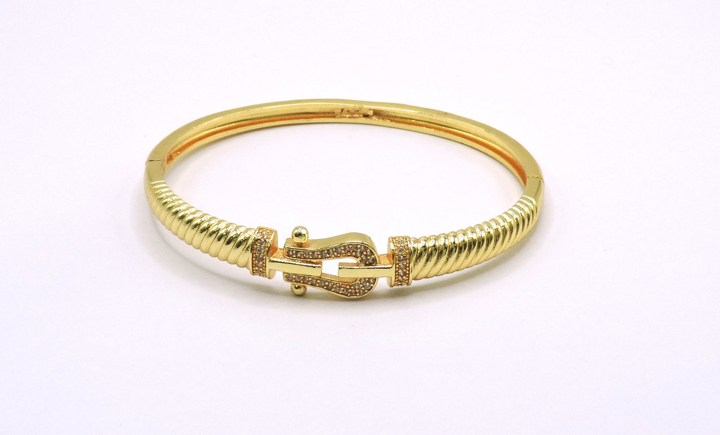 Horseshoe Bracelet Gold-Filled & Micropave