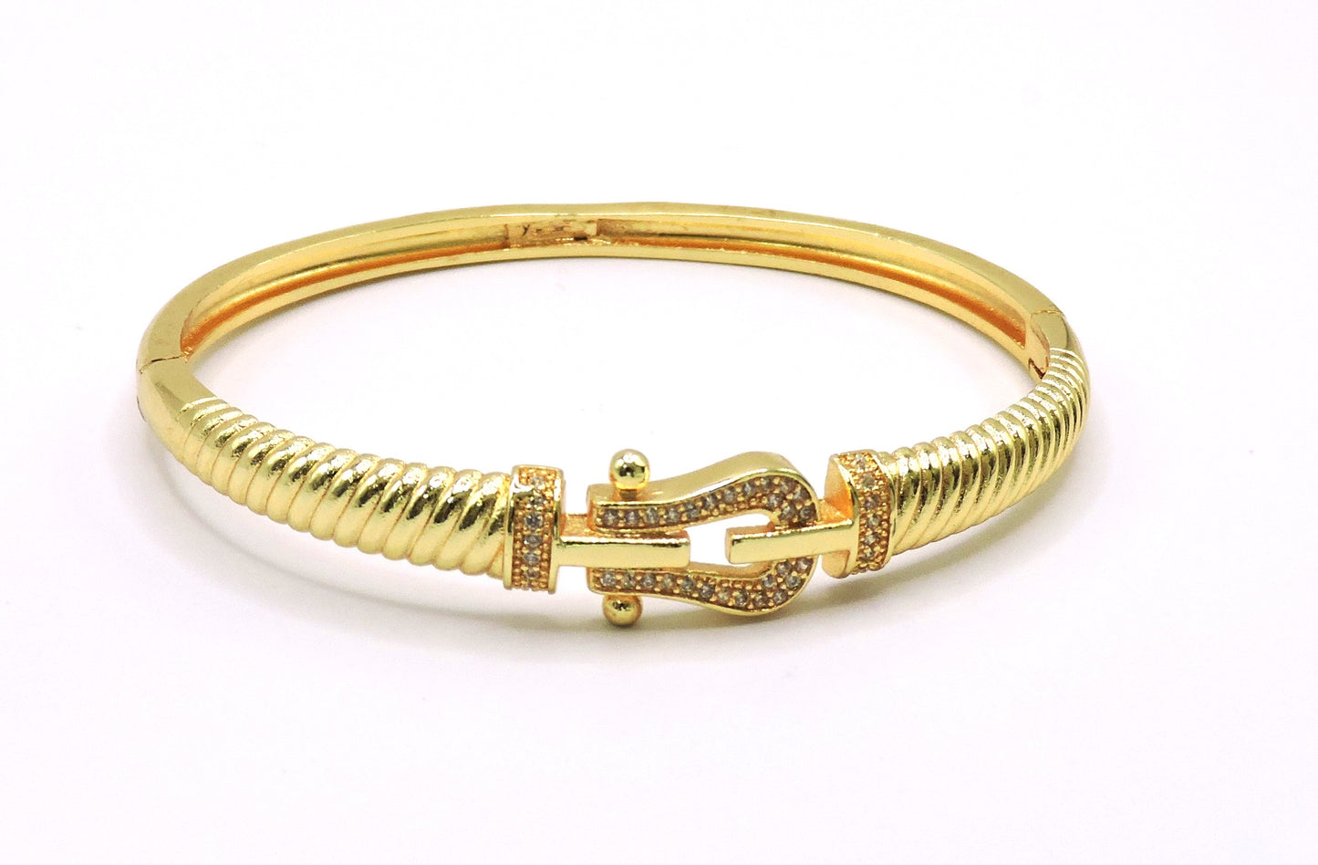 Horseshoe Bracelet Gold-Filled & Micropave