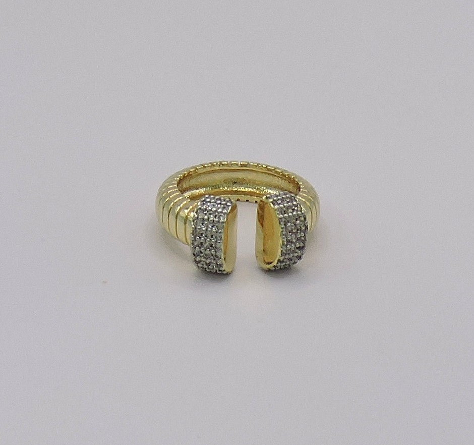 Goldfille Ring with Micropave