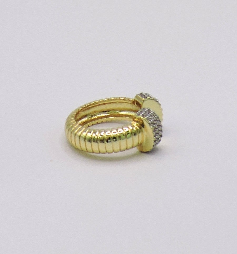 Goldfille Ring with Micropave