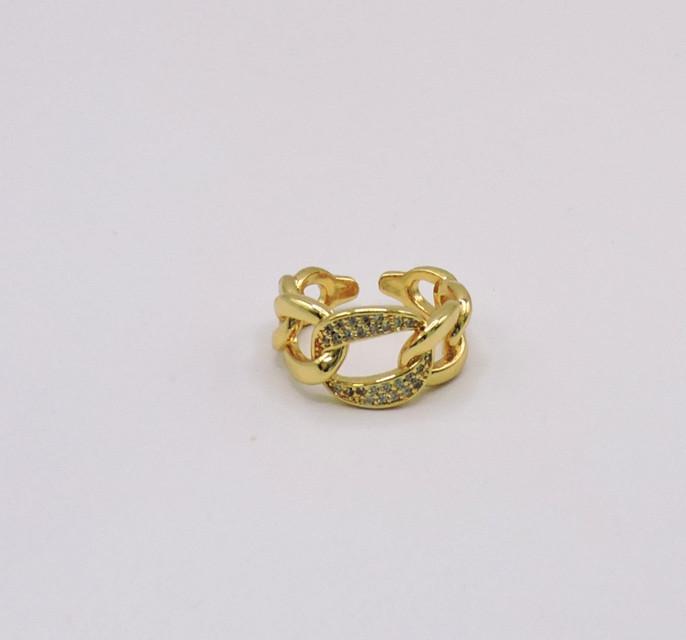 Gold-filled Micropave Chain Ring