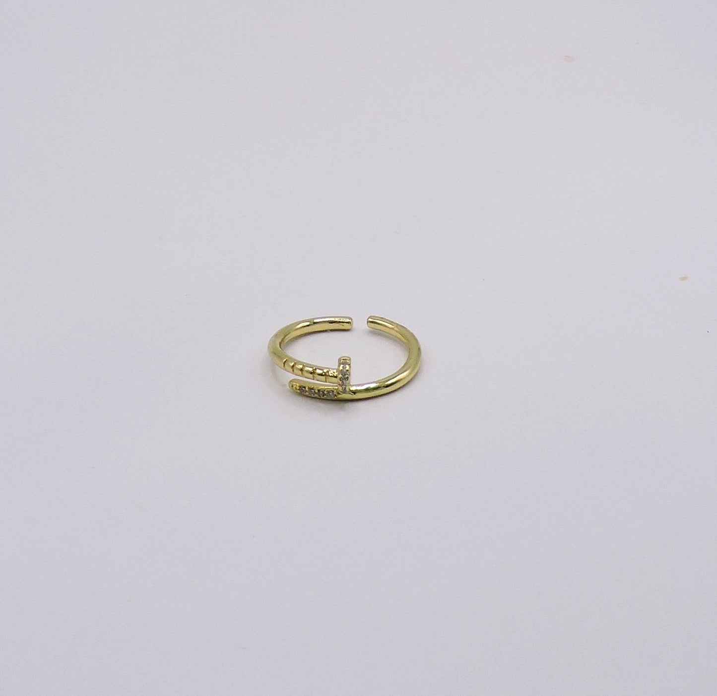 Gold-filled Zirconia Stud Ring