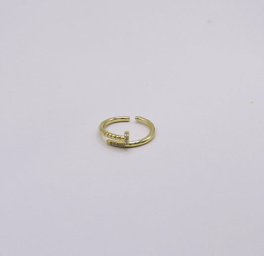 Gold-filled Zirconia Stud Ring