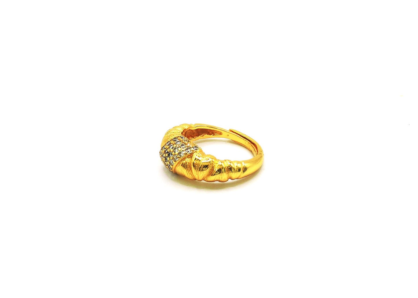 Vintage Ring with Micropave in Goldfilled