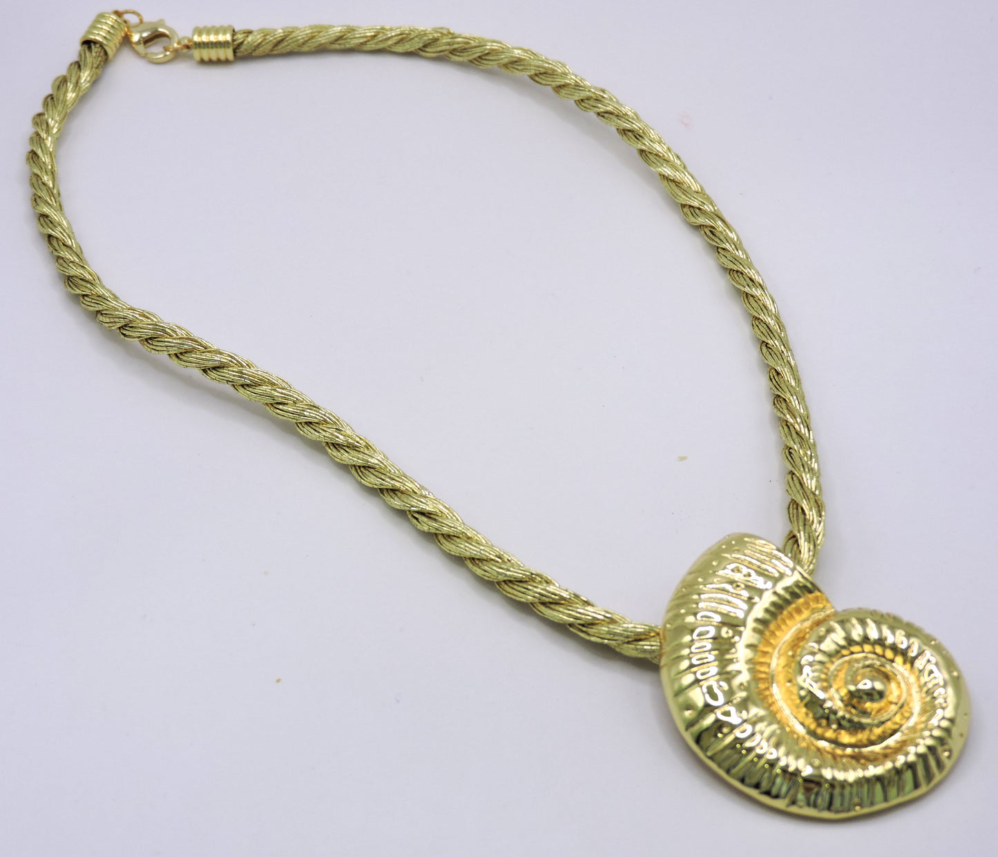 Gold-filled Sea Snail Cord Necklace