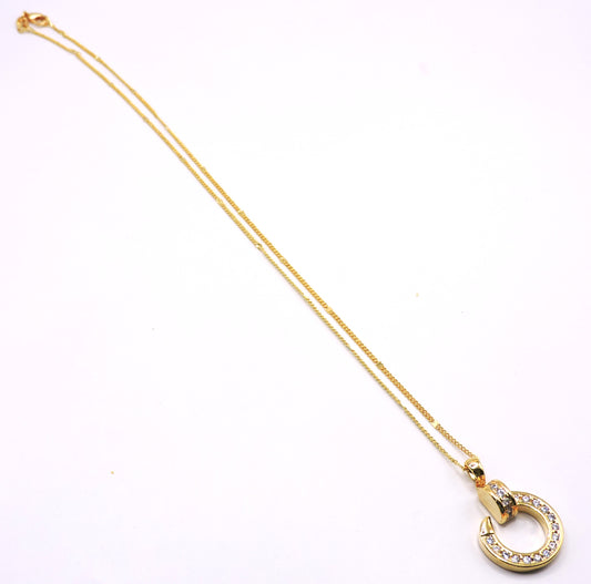 Type G Necklace with Gold Filled Zircons