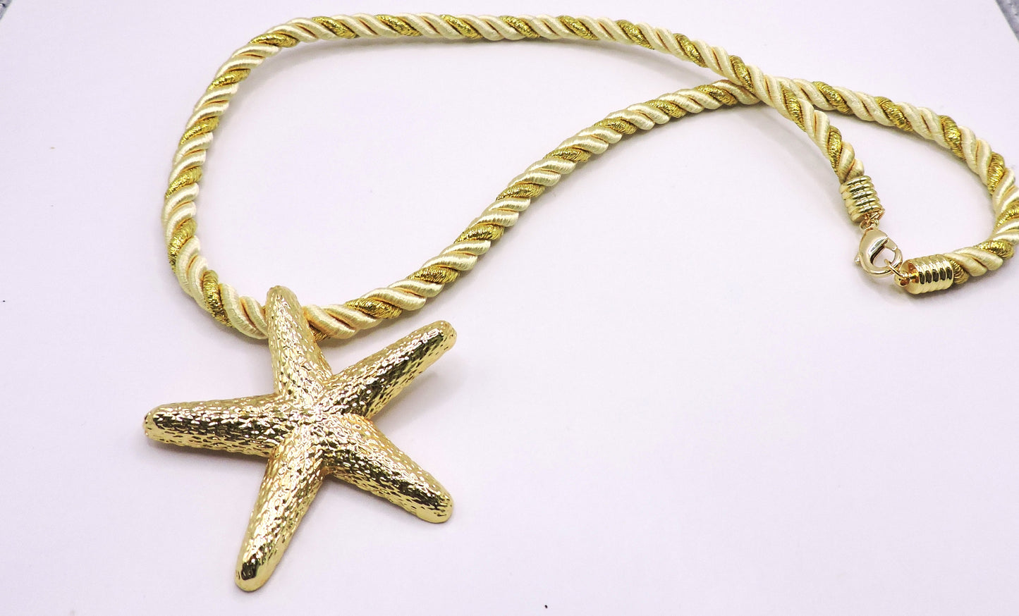 Gold-filled Starfish Cord Necklace