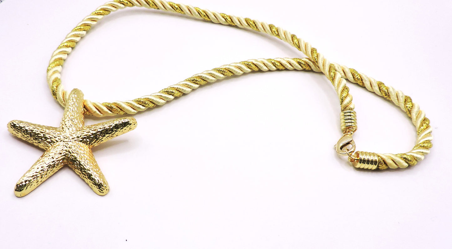 Gold-filled Starfish Cord Necklace