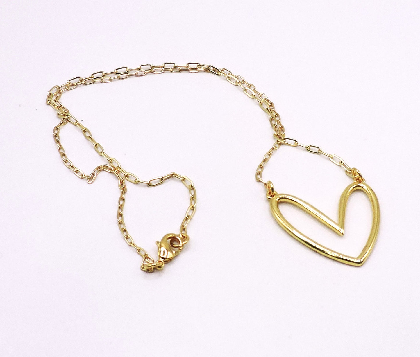 Gold Filled Frame Heart Necklace