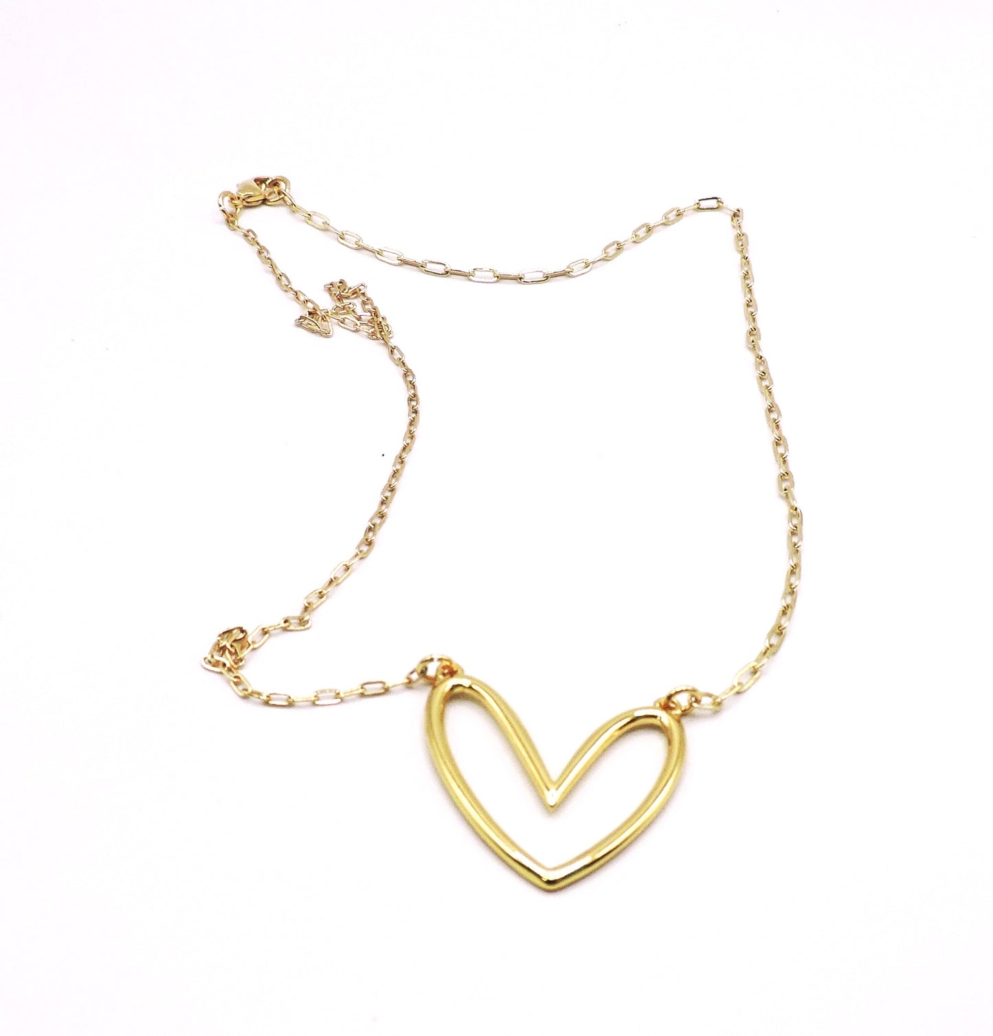Gold Filled Frame Heart Necklace