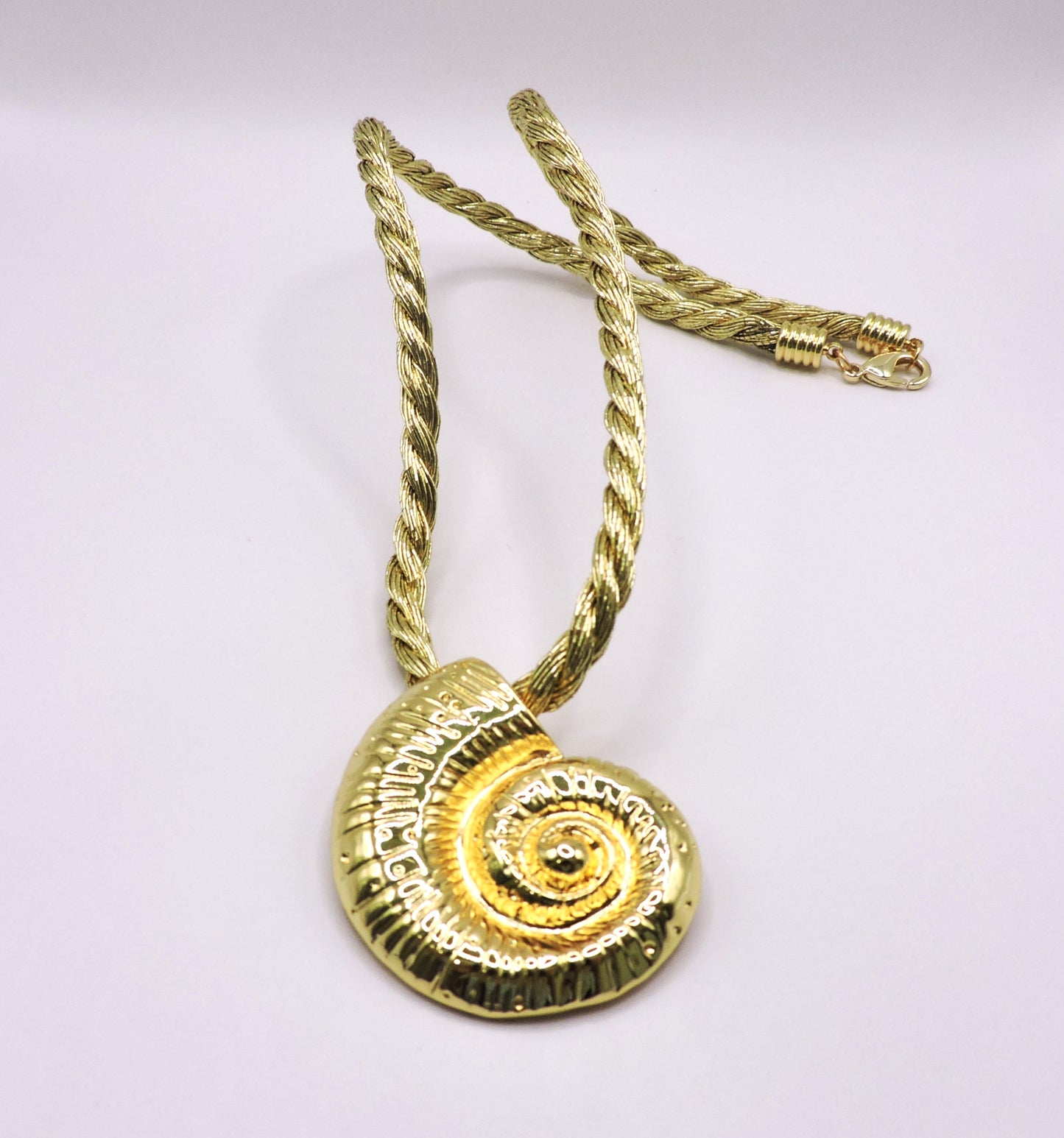 Gold-filled Sea Snail Cord Necklace