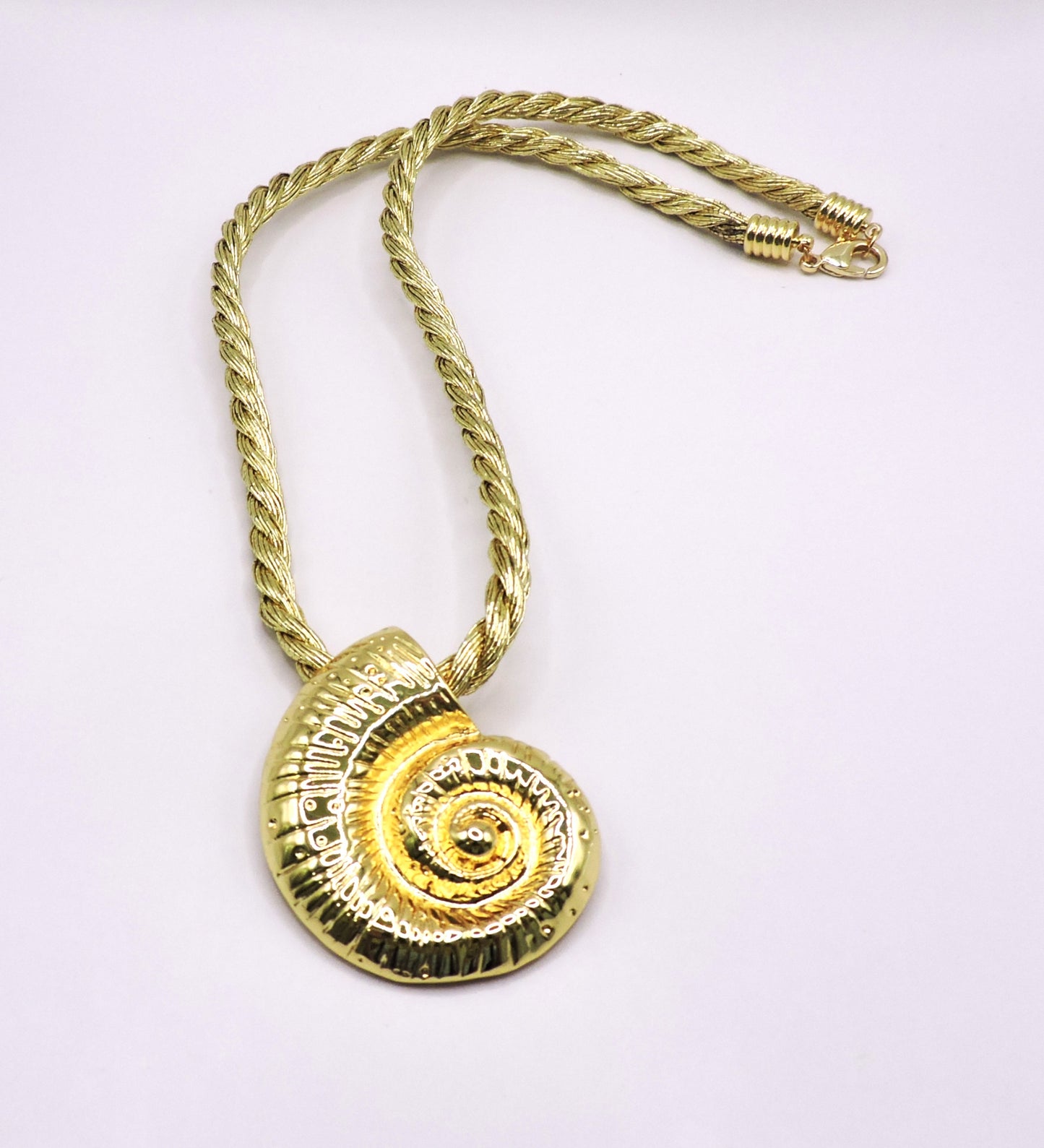 Gold-filled Sea Snail Cord Necklace