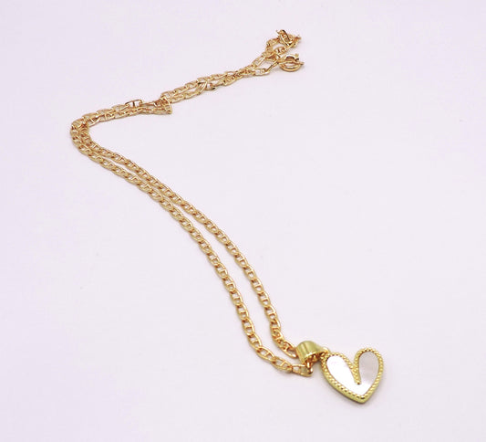 Mother-of-Pearl Heart Necklace