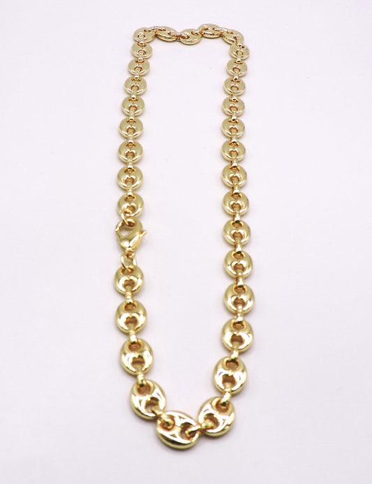 Coffee Bean Chain Necklace Gold filled