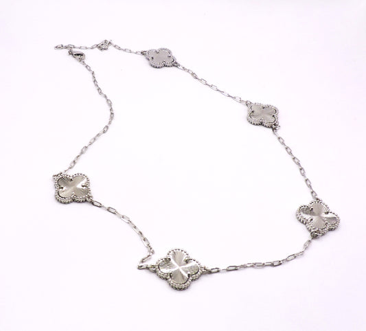 Silver Goldfilled Clovers Necklace