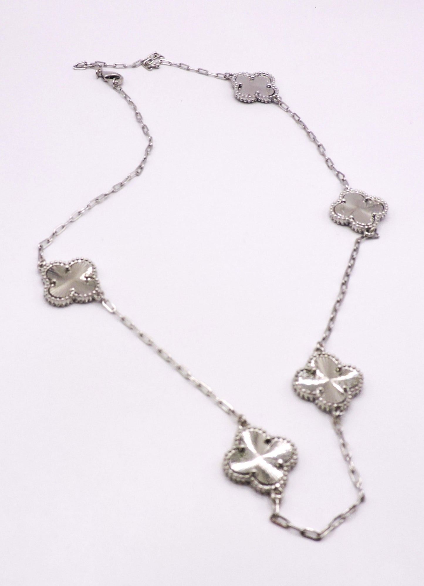 Silver Goldfilled Clovers Necklace