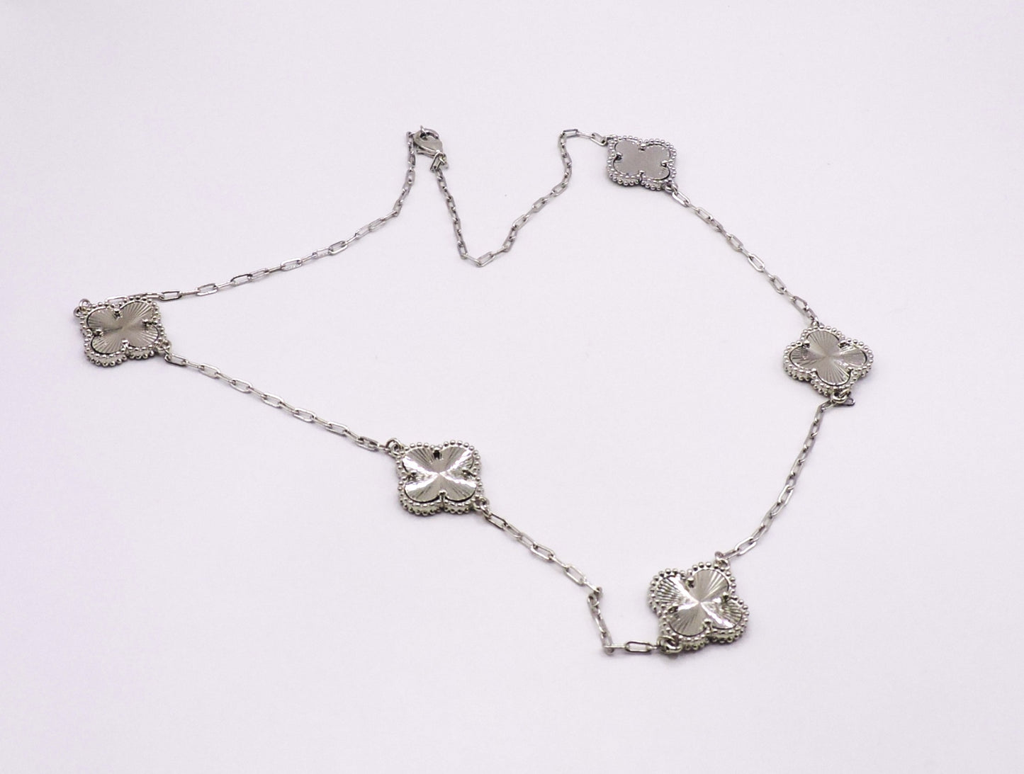 Silver Goldfilled Clovers Necklace